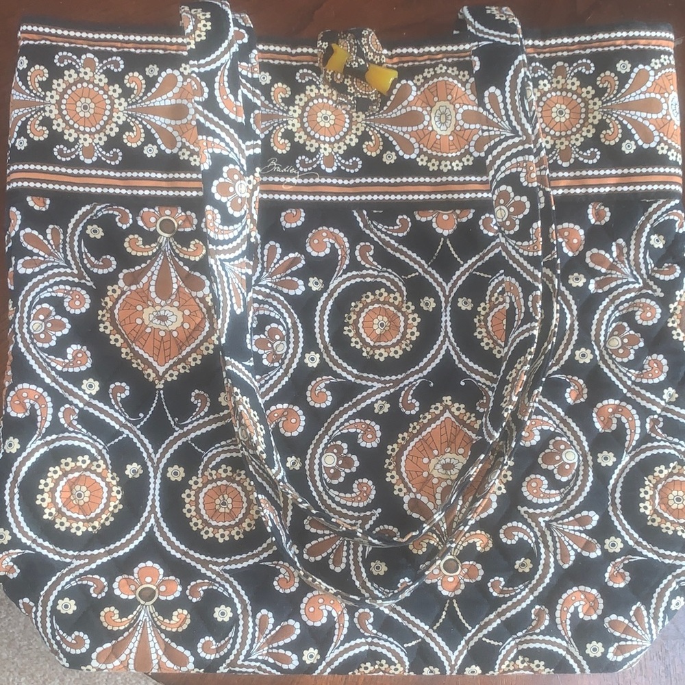 Elegant Black and Browns VERA BRADLEY small tote